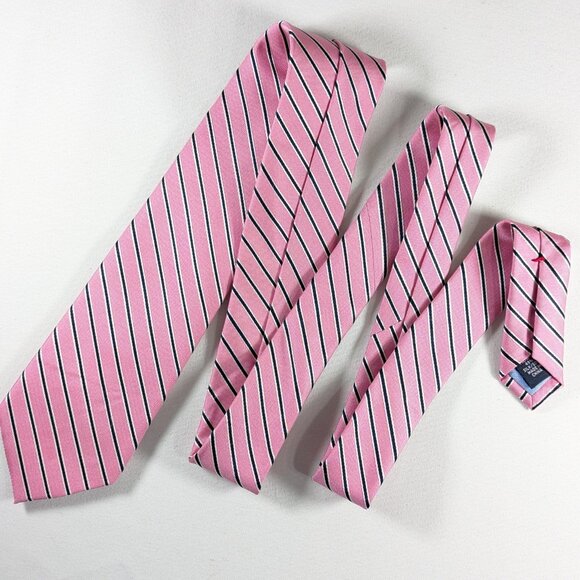 Tommy Hilfiger Candy pink striped neck tie - Picture 4 of 7